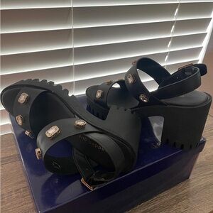 Madden Girl Black Platform heels with Embellishments